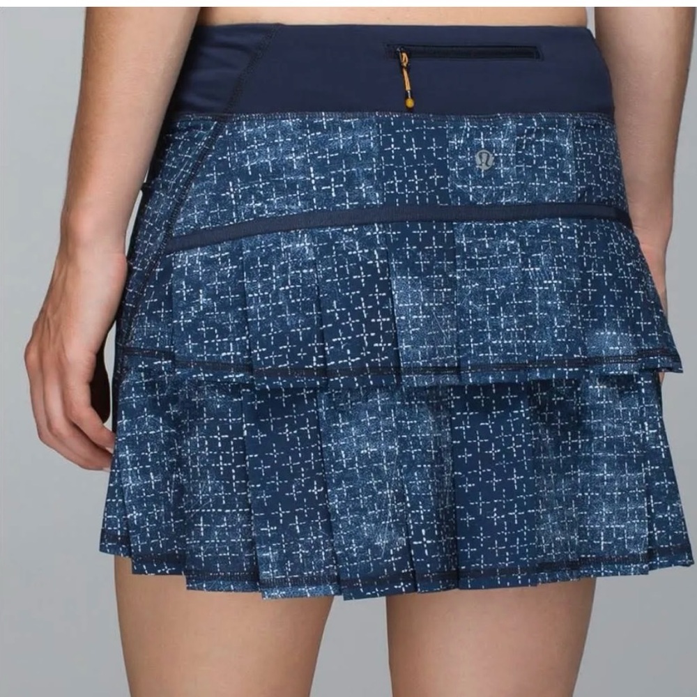 Lululemon Pace Setter Skirt Sashiko Inkwell 6 TALL